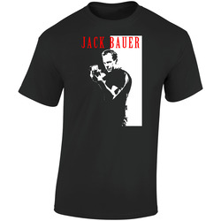 Jack Bauer Scarface Retro Graphic Unisex Soft Cotton Black T Shirt