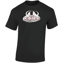 Hersheys Kisses Logo Chocolate Sweet Distressed Retro Graphic Unisex Soft Cotton Black T Shirt
