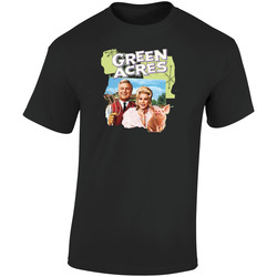 Green Acres Retro Graphic Unisex Soft Cotton Black T Shirt