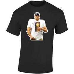 George Kittle Wearing Jimmy Garoppolo Football Retro Graphic Unisex Soft Cotton Black T Shirt