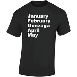 Gonzaga University Cool March Madness College Basketball Fan Retro Graphic Unisex Soft Cotton Black T Shirt