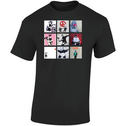 Banksy Art Paintings Trendy Artsy Retro Graphic Unisex Soft Cotton Black T Shirt