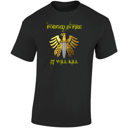Forged In Fire Doug Marcaida It Will Kill Tv Reality Series  Top Retro Graphic Unisex Soft Cotton Black T Shirt