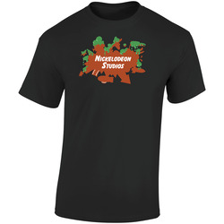 Nickelodeon Universal Studios Geyser First Slime Retro Graphic Unisex Soft Cotton Black T Shirt