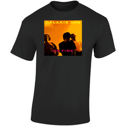 Galaxie 500 On Fire Retro Graphic Unisex Soft Cotton Black T Shirt