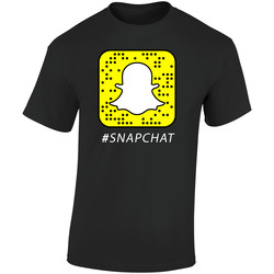 Snapchat Black Retro Graphic Unisex Soft Cotton Black T Shirt