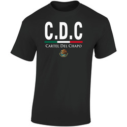 Cartel Del Chapo Retro Graphic Unisex Soft Cotton Black T Shirt
