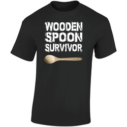 Wooden Spoon Black Retro Graphic Unisex Soft Cotton Black T Shirt Wooden Spoon Black Retro Graphic Unisex Soft Cotton Black T Shirt