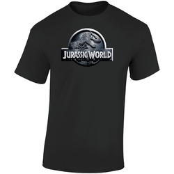 Jurassic World Men's Black Retro Graphic Unisex Soft Cotton Black T Shirt