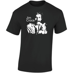 Jim Croce 2 Retro Graphic Unisex Soft Cotton Black T Shirt