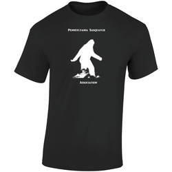 Pennsylvania Sasquatch Association Retro Graphic Unisex Soft Cotton Black T Shirt