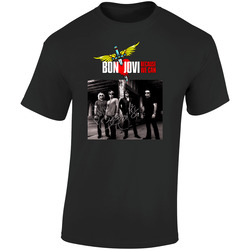 Bon Jovi Because We Can Grey Retro Graphic Unisex Soft Cotton Black T Shirt