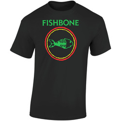 Fishbone Retro Punk Rock And Roll Band Fish Bone Retro Graphic Unisex Soft Cotton Black T Shirt