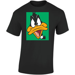 Daffy Duck Looney Toons Cartoon Character Retro Graphic Unisex Soft Cotton Black T Shirt