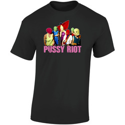 Pussy Riots Movement Retro Graphic Unisex Soft Cotton Black T Shirt