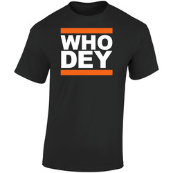 Who Dey Cincinnati Cincy Bengals Fans Retro Graphic Unisex Soft Cotton Black T Shirt
