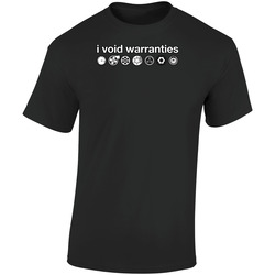 I Void Warranties Retro Graphic Unisex Soft Cotton Black T Shirt