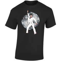 John Travolta Saturday Night Fever Retro 70s Movie Retro Graphic Unisex Soft Cotton Black T Shirt