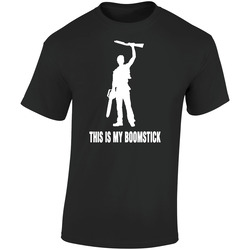 Evil Dead Horror Movie This Is My Boomstick Funny Retro Graphic Unisex Soft Cotton Black T Shirt