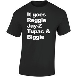 It Goes Reggie Jay T Biggie Hip Hop Retro Graphic Unisex Soft Cotton Black T Shirt