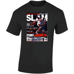 Slam Magazine Issue 8 Penny Hardaway Popular Basketball Magazine Grunge Look Retro Graphic Unisex Soft Cotton Black T Shirt