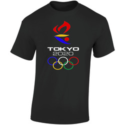 2020 New Tokyo Olympics Logo Summer Games Retro Graphic Unisex Soft Cotton Black T Shirt