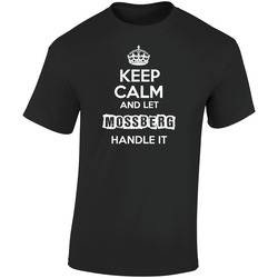 Keep Calm And Let Mossberg Handle It Retro Graphic Unisex Soft Cotton Black T Shirt