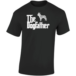 French Bulldog Custom Dog Breed The Dogfather Black Retro Graphic Unisex Soft Cotton Black T Shirt