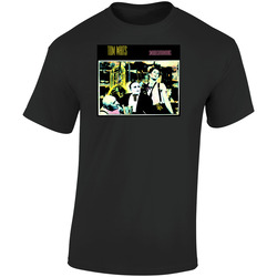 Tom Waits Swordfishtrombones 80s Album Retro Graphic Unisex Soft Cotton Black T Shirt