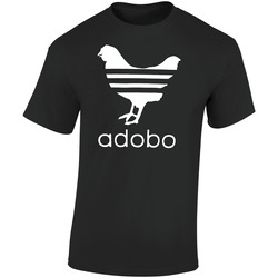 White Adobo Retro Graphic Unisex Soft Cotton Black T Shirt