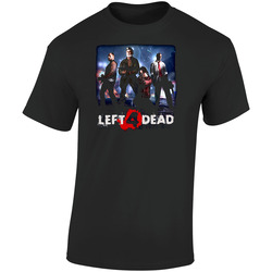 Left 4 Dead Video Game Retro Graphic Unisex Soft Cotton Black T Shirt