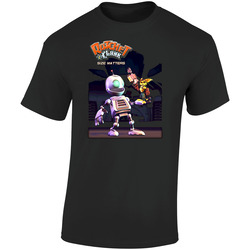 Ratchet Clank Size Matters Video Game Retro Graphic Unisex Soft Cotton Black T Shirt