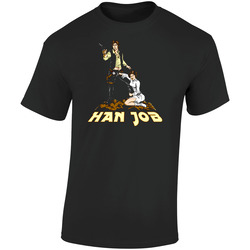 Hand Job Han Solo Retro Graphic Unisex Soft Cotton Black T Shirt