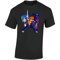 Scott Pilgrim Video Game Movie Comic Retro Graphic Unisex Soft Cotton Black T Shirt
