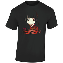 Hell Girl Manga Comic Black Retro Graphic Unisex Soft Cotton Black T Shirt