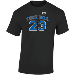 One Tree Hill Basketball 23 Retro Graphic Unisex Soft Cotton Black T Shirt