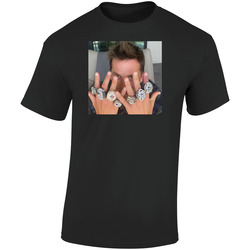 Tom Brady Superbowl Rings Sports Fan Retro Graphic Unisex Soft Cotton Black T Shirt