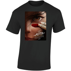 Alita Battle Angel Live Action Manga Anime Movie Retro Graphic Unisex Soft Cotton Black T Shirt