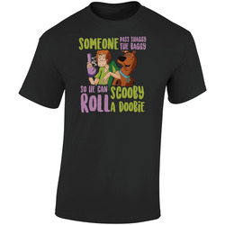 Someone Pass Shaggy The Baggy So He Can Roll Scooby A Doobie Funny Weed Cannabis Retro Graphic Unisex Soft Cotton Black T Shirt