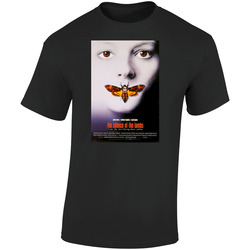 The Silence Of The Lambs Cool Vintage 90's Movie  Fan Retro Graphic Unisex Soft Cotton Black T Shirt