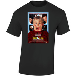 Home Alone Cool 90's Comedy Vintage Classic Movie  Fan Retro Graphic Unisex Soft Cotton Black T Shirt