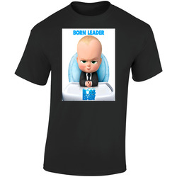 Boss Baby Movie Retro Graphic Unisex Soft Cotton Black T Shirt