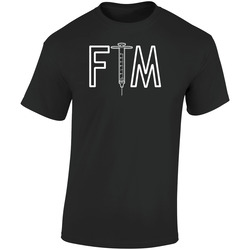 Black Ftm Retro Graphic Unisex Soft Cotton Black T Shirt