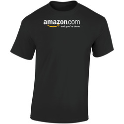 Amazon Logo Amazon.com Retro Graphic Unisex Soft Cotton Black T Shirt