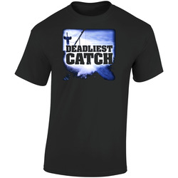 Deadliest Catch Reality Tv Series Retro Graphic Unisex Soft Cotton Black T Shirt