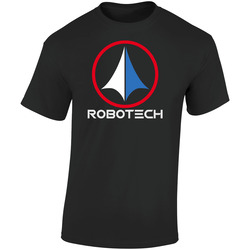 Robotech Anime Retro Graphic Unisex Soft Cotton Black T Shirt Robotech Anime Retro Graphic Unisex Soft Cotton Black T Shirt