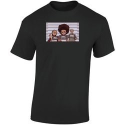 The Boondocks Funny Cartoon Retro Graphic Unisex Soft Cotton Black T Shirt