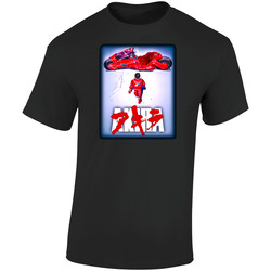 Akira Anime Cult Movie Retro Graphic Unisex Soft Cotton Black T Shirt Akira Anime Cult Movie Retro Graphic Unisex Soft Cotton Black T Shirt