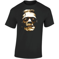 Frankenstein Monster Movie Thriller Vintage Retro Graphic Unisex Soft Cotton Black T Shirt