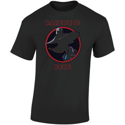 Darkwing Duck Cartoon Hero Retro Graphic Unisex Soft Cotton Black T Shirt